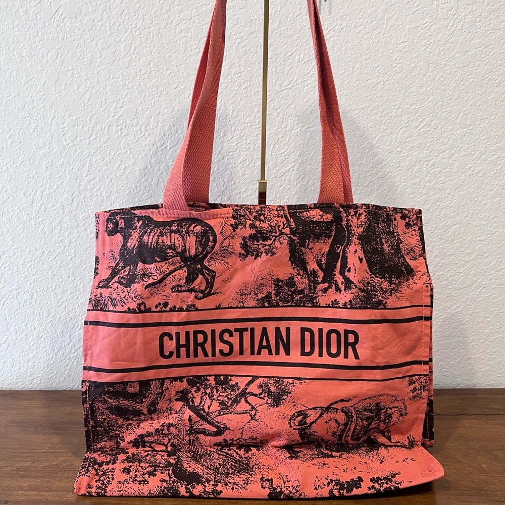 New Christian Dioriviera Orange Coral Tote Bag